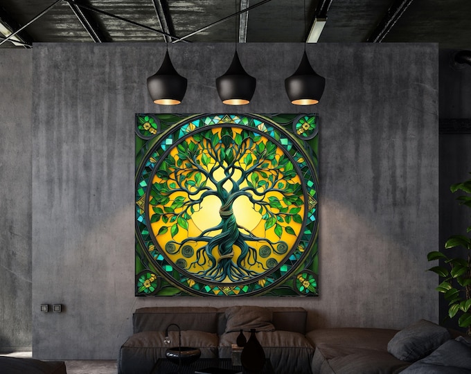 William Morris Tree of Life Canvas Print Vintage Wall Art Arts and Crafts Style Nature Inspired Botanical Decor for Living Room or Bedroom