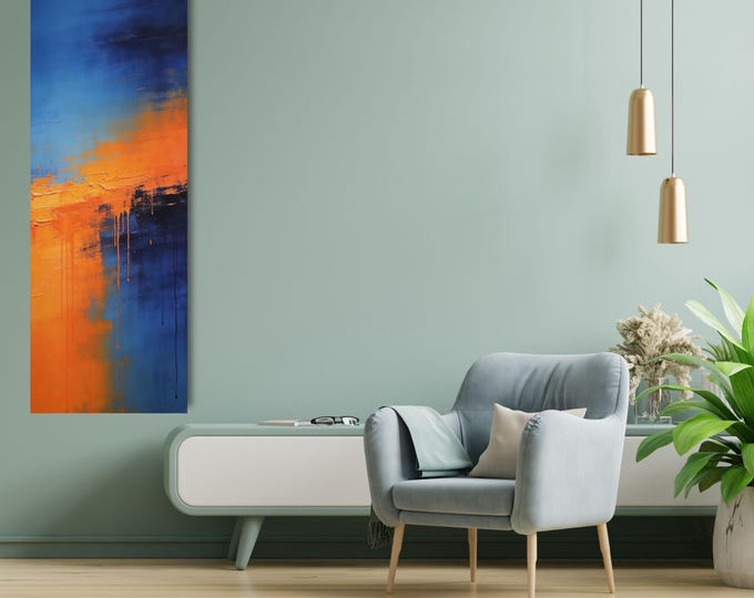 Abstract Nature Canvas Print, Mark Rothko Style Vertical Wall Art (Digital Download)