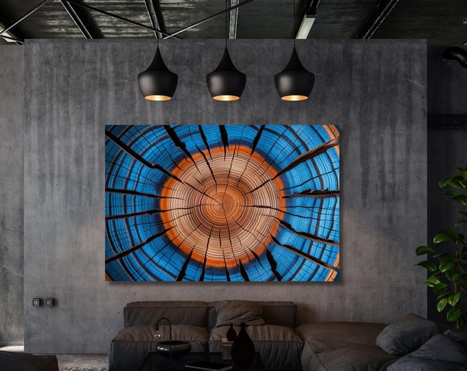 Tree Rings Canvas Wall Art Elegant Natural Wall Art Great Design Solution for Echo Tree Ring Print stump,Tree ring Wood Canvas art Texture