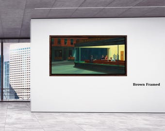 Edward Hopper Nighthawks Canvas Art, Realism American Scene Print