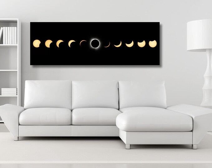 Solar Eclipse Poster: NASA Space Photo (Canvas Wall Art)