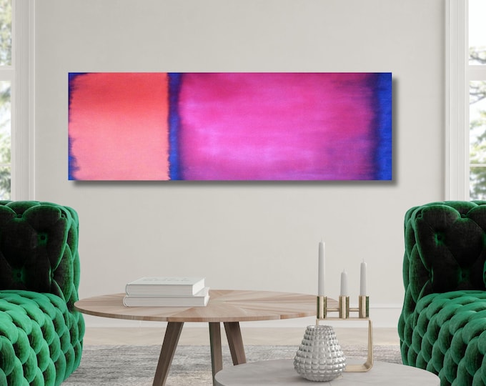 Panoramic Rothko Style Canvas Art Print: Large Vintage Wall Decor