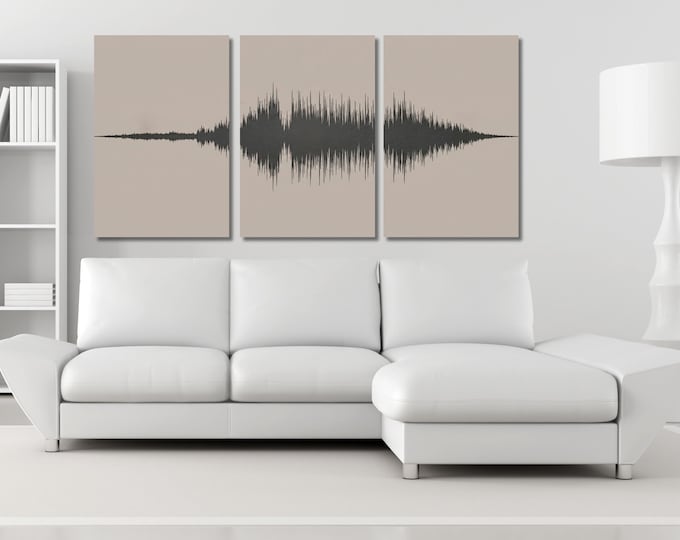 Soundwave Canvas Wall Art Song Lyrics Wall Art Unique Music Gift for Home Decor, Audio Waveform Print art Personalized with your chosen song