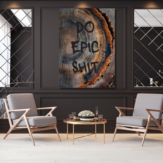 Motivational Quote "DO EPIC SHIT"Canvas Wall Art Motivational Wall Art, Great Gift, Graffiti Wall Art Gift Canvas Do Epic Shit Motivational