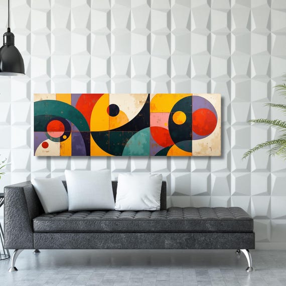 Wassily Kandinsky style Canvas Wall Art,A Gallery Exhibition ART Kandinsky Canvas Print Home Decor Kandinsky Canvas Art Ready to Hang Canvas