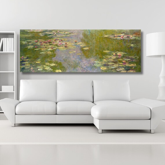 Panoramic claude monet Canvas Art Famous Art,claude monet Large Wall Art,Vintage Art,Green Art,Gift monet Wall Art claude monet Exhibition