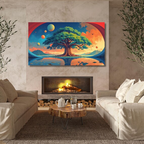 Tree Of Life Gustav Klimt watercolor painting Canvas Wall Art Klimt Print Klimt Canvas Poster Gustav Klimt Poster Klimt Exhibition Painting