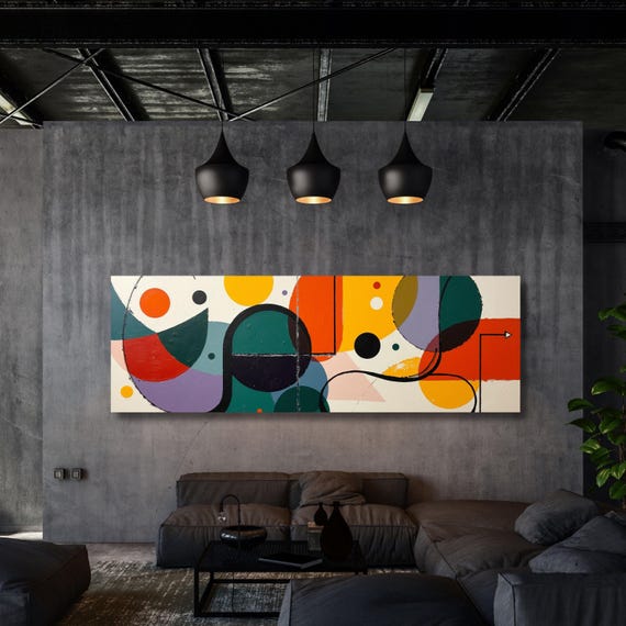 Wassily Kandinsky style Canvas Wall Art,A Gallery Exhibition ART Kandinsky Canvas Print Home Decor Kandinsky Canvas Art Ready to Hang Canvas