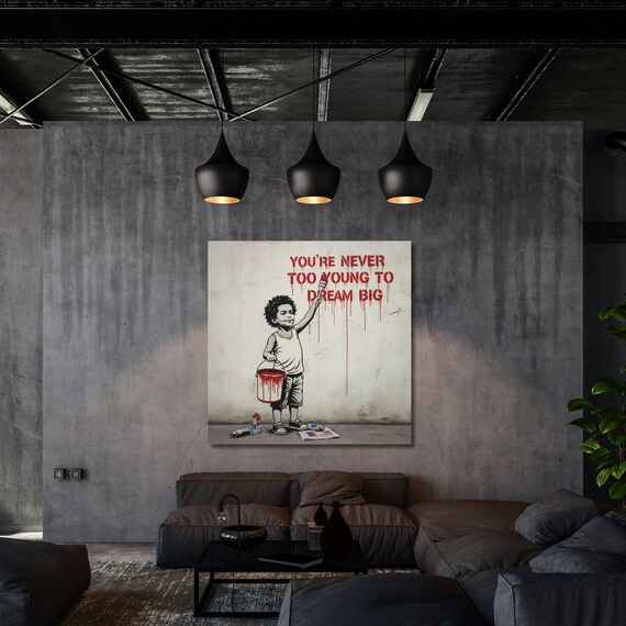 Unique Banksy Canvas Wall Art for Home Decor  Custom Sizes Available  Premium Quality Prints