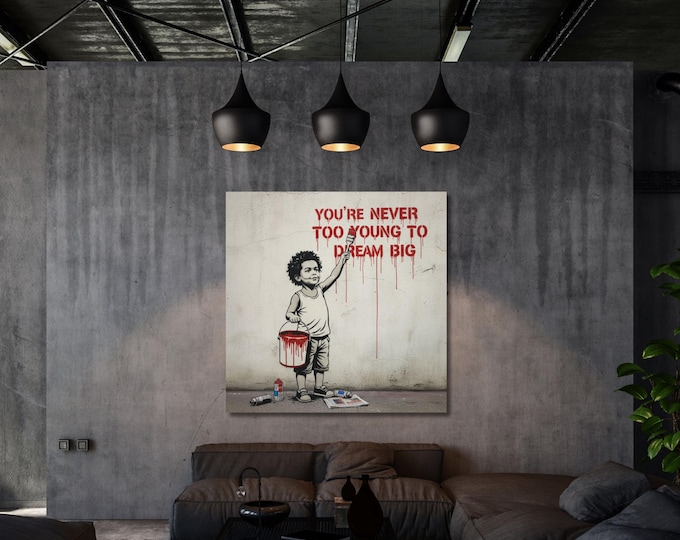 Unique Banksy Canvas Wall Art for Home Decor  Custom Sizes Available  Premium Quality Prints