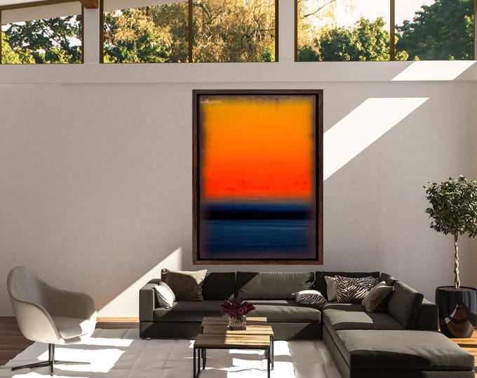 Rothko Style Abstract Canvas, Modern Wall Art Decor
