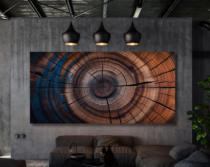 Tree Rings Canvas Wall Art Elegant Natural Wall Art Great Design Solution for Echo Tree Ring Print stump,Tree ring Wood Canvas art Texture