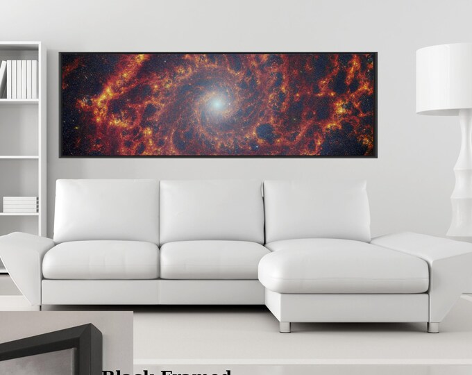 Panoramic Phantom Galaxy Canvas Art, NASA Photo Wall Decor