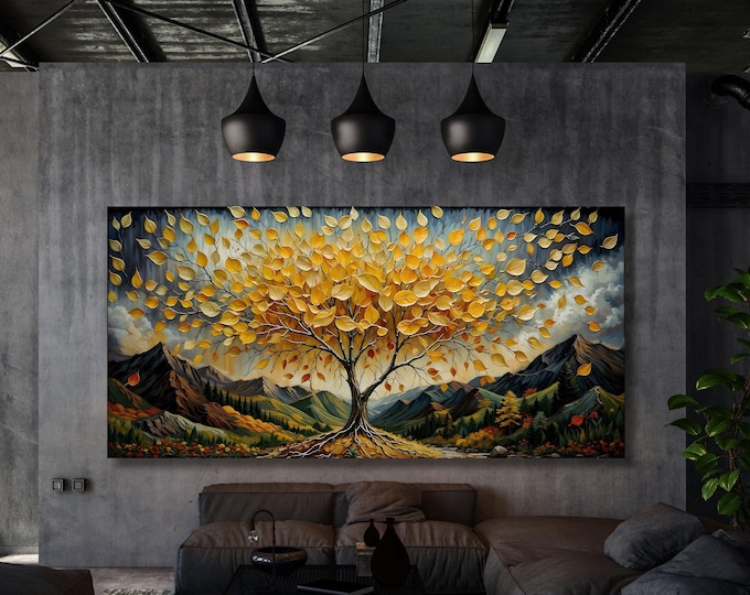 Tree of Life Poster: Autumnal Forest Art (Framed or Rolled Canvas)