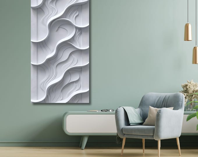 Long Narrow Canvas Wall Art Vertical Nature Print Tall Modern sun Tree or Mountain Wall Decor for Hallway,Entryway Small Space Styling Print