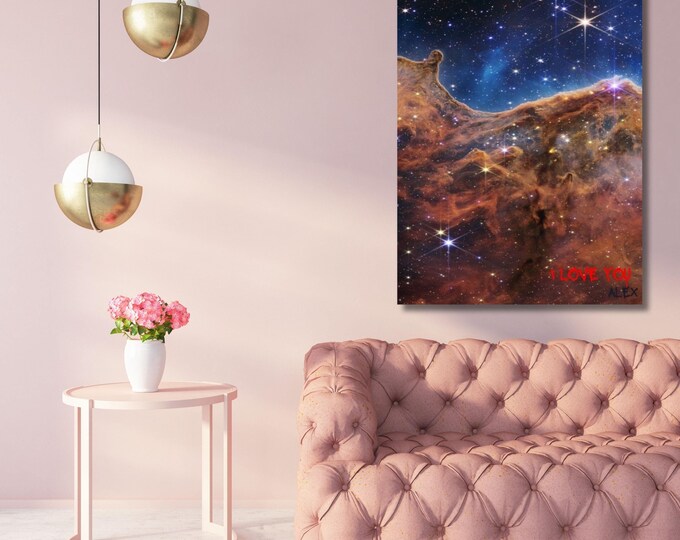 Personalized Name NASA Canvas Wall art, Custom Name Sign Printing, Gifts for Couples, Family Names, birthday gift, Christmas gift