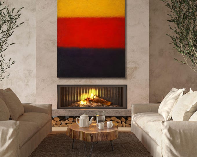 Rothko Style Abstract Canvas Wall Art, Museum Quality Exhibition Poster