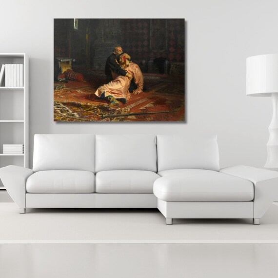 Ilya Repin, Ivan the Terrible and His Son, Canvas Wall Art