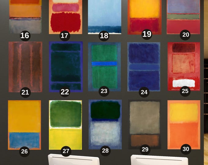 Set Custom Mark Rothko Canvas Wall Art Pick Your Favorite Numbers