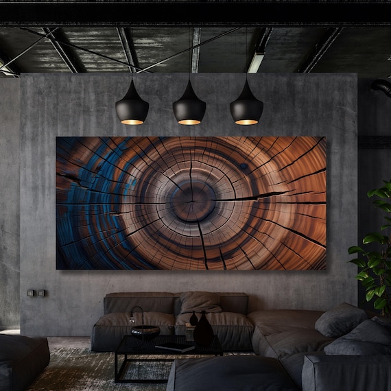 Tree Rings Canvas Wall Art Elegant Natural Wall Art Great Design Solution for Echo Tree Ring Print stump,Tree ring Wood Canvas art Texture