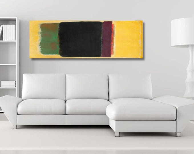 Panoramic Rothko Style Canvas Art Print: Vintage Wall Decor