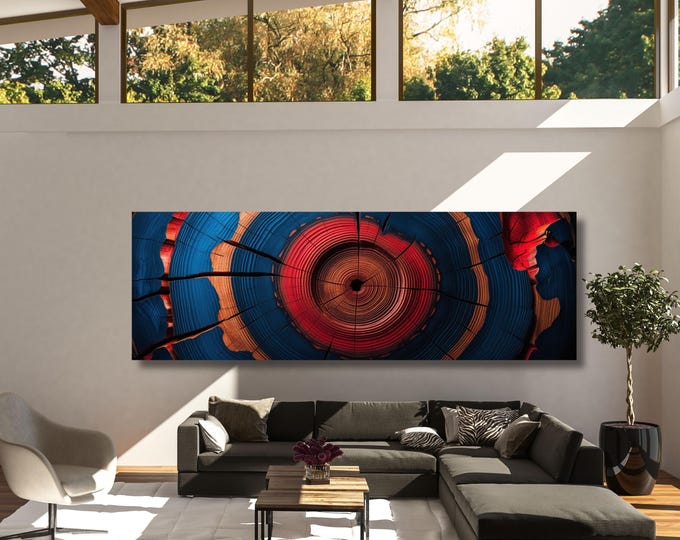 Tree Ring Canvas Print: Elegant Natural Wall Art (Framed or Rolled)