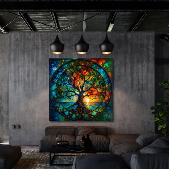 Tree of Life Gustav Klimt Canvas Print: Symbolic Celtic Wall Decor