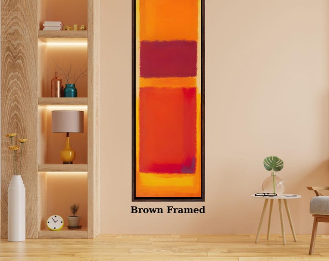Mark Rothko Inspired Canvas Art, Vertical Abstract Wall Decor (Digital Download)