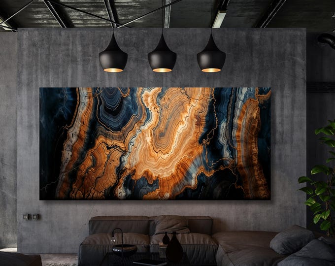 Tree Rings Canvas Art, Elegant Wood Texture Print