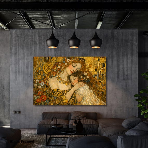 Gustav Klimt Mother and Child Style Canvas Klimt Wall Art Gustav Klimt Poster Modern Decor Art Gift Home Wall Decor Paint Tree Of Life Print