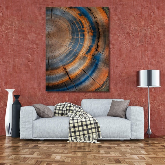Tree Rings Canvas Wall Art Elegant Natural Wall Art Great Design Solution for Echo Tree Ring Print of stump, Tree ring Canvas art Ring Print