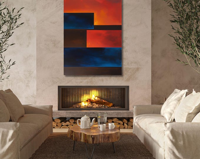 Rothko Style Abstract Canvas Art Print: Modern Wall Decor