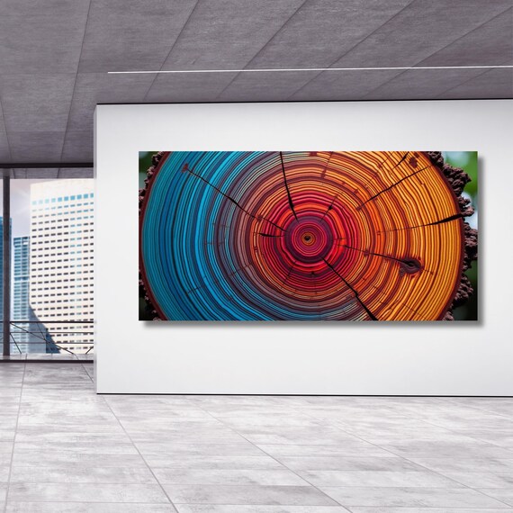 Tree Rings Canvas Wall Art Elegant Natural Wall Art Great Design Solution for Echo Tree Ring Print stump,Tree ring Wood Canvas art Texture