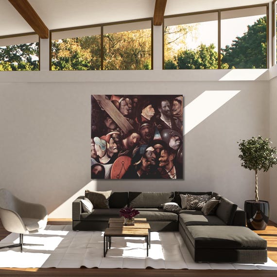 Hieronymus Bosch Canvas Wall Art, Colourful  Wall Décor Custom Painting, Living room Ready to Hang Large canvas wall art