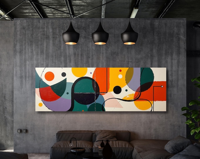 Wassily Kandinsky Style Canvas Wall Art, Exhibition Print, Modern Abstract Decor
