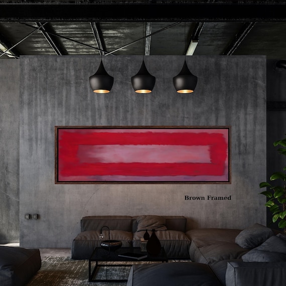 Mark Rothko Red on Maroon Canvas Print, Large Panoramic Abstract Expressionism