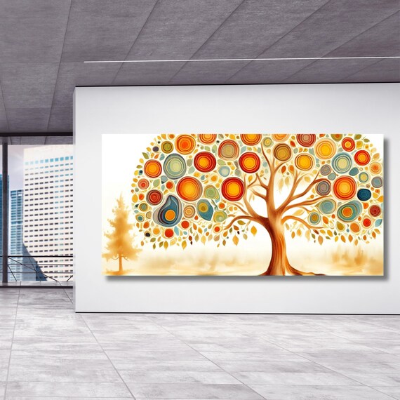Gustav Klimt Style Tree of Life Canvas Wall Art Klimt Print, Klimt Canvas Poster, Gustav Klimt Poster, Klimt Exhibition Painting, Flower