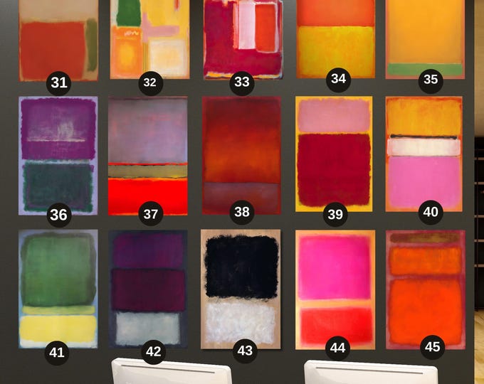 Custom Mark Rothko  Canvas Wall Art,Modern Wall Art Abstract Canvas Print,Choose one of form Rothko's 75 Artworks