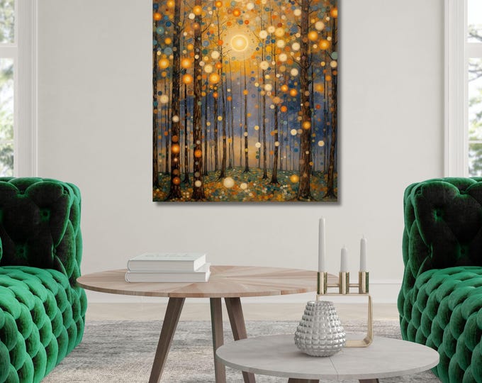 Gustav Klimt Canvas Print, Flower Garden Art (Ready to Hang or Rolled)