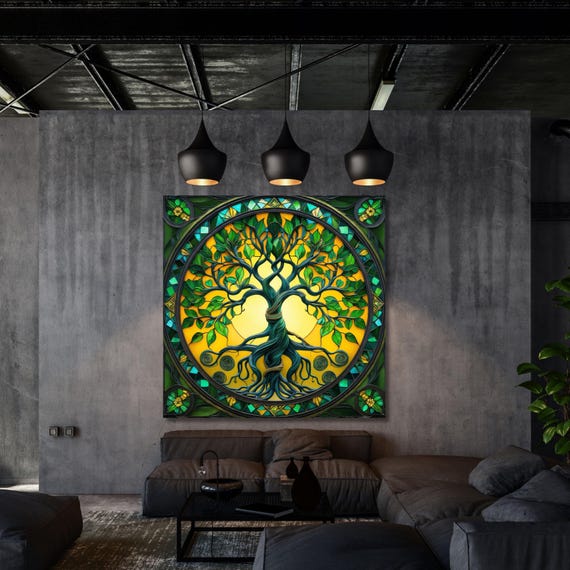 William Morris Tree of Life Canvas Print Vintage Wall Art Arts and Crafts Style Nature Inspired Botanical Decor for Living Room or Bedroom