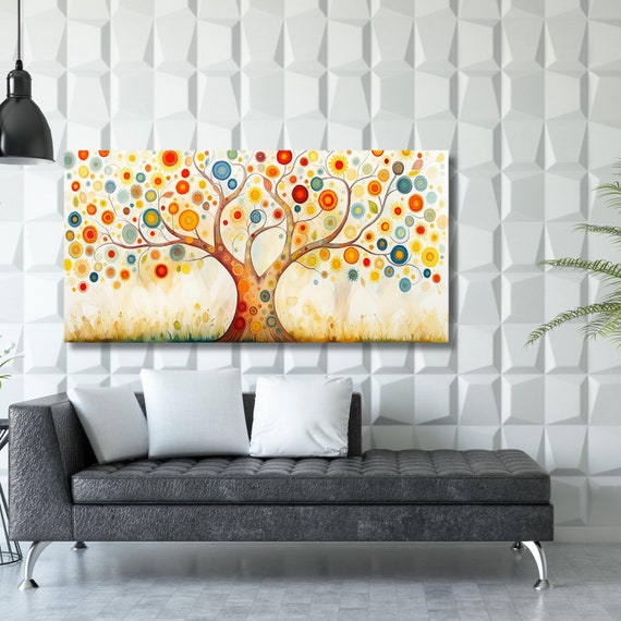 Gustav Klimt Tree of Life Canvas Wall Art Klimt Print, Klimt Canvas Poster, Gustav Klimt Poster, Klimt Exhibition Painting, Flower Garden
