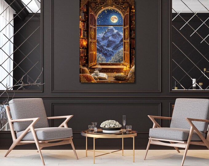 Night Court Canvas Wall Art Fantasy Book DIY Art Set,Acrylic Painting for Adults, Bookish Gift for Readers, DIY Fantasy Decor Paint Wall Art