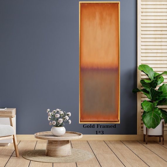 Long Narrow Canvas Wall Art Vertical Nature Print Tall Modern Mark Rothko Style Wall Decor for Hallway, Entryway or Small Space art
