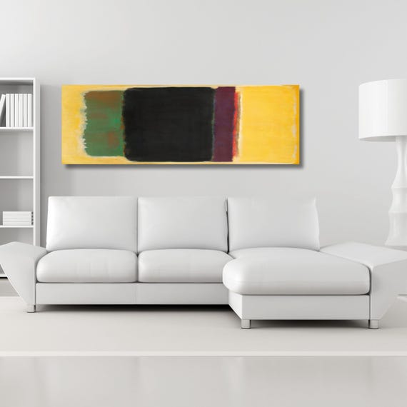 Panoramic Rothko Style Canvas Art Print: Vintage Wall Decor