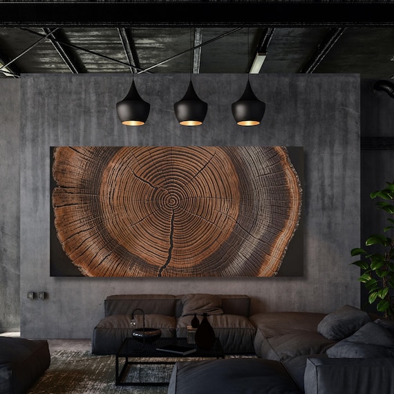 Tree Rings Canvas Wall Art Elegant Natural Wall Art Great Design Solution for Echo Tree Ring Print stump,Tree ring Wood Canvas art Texture