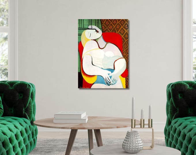 Picasso Le Rêve Canvas Art, Sleeping Woman Portrait, Cubist Masterpiece Wall Decor