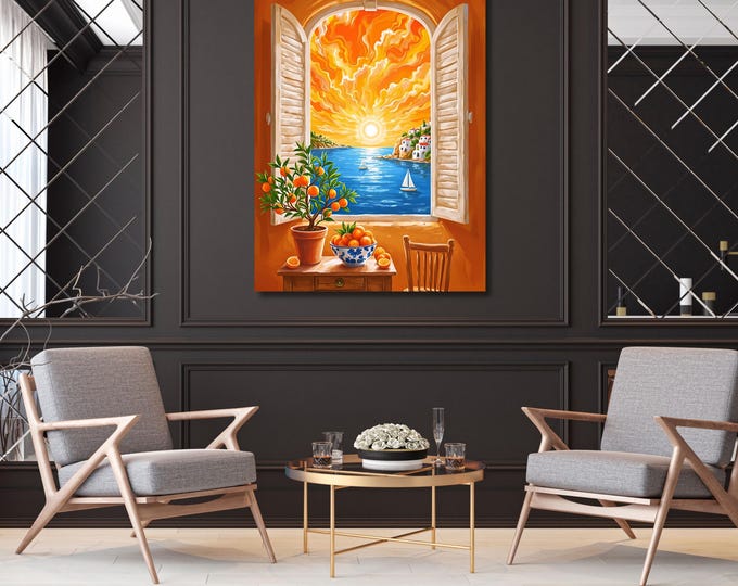 Matisse Style Canvas Print, Sun Through Window, Abstract Art