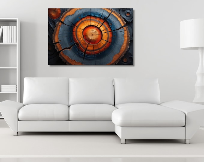 Tree Rings Canvas Wall Art Elegant Natural Wall Art Great Design Solution for Echo Tree Ring Print stump,Tree ring Wood Canvas art Texture
