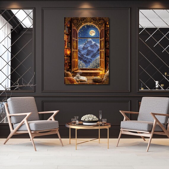 Night Court Canvas Wall Art Fantasy Book DIY Art Set,Acrylic Painting for Adults, Bookish Gift for Readers, DIY Fantasy Decor Paint Wall Art