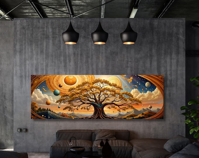 Tree of Life Wall Art - Vibrant Gustav Klimt Canvas Print